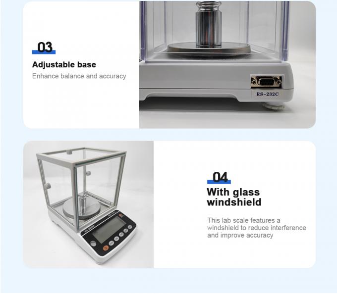 Readability 0.001g Laboratory Precision Balance Lab Instruments Analytical Balance Scale With Draf Shield 3