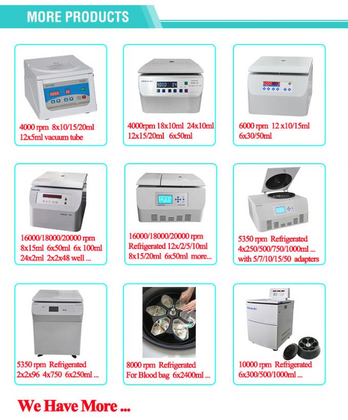 TDZ5-WS Swing Out Rotor Benchtop centrifuge with 100ml 250ml centrifuge bottles 7