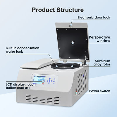 Good price High Speed Refrigerated Centrifuge Machine 1-99min Timing Range for Blood Separation and Medical Research online