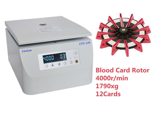 Good price 12 Cards Minigel Column Medical Centrifuge Machine Blood Gel Card Microprocessor online